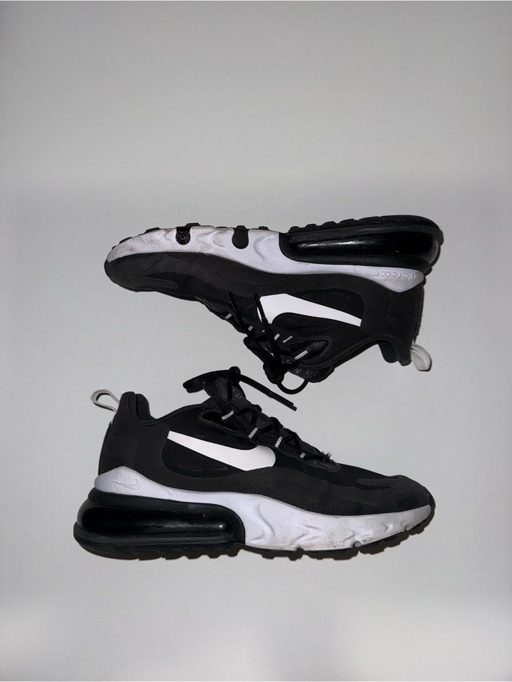Nike Black & White Air Max 270 React